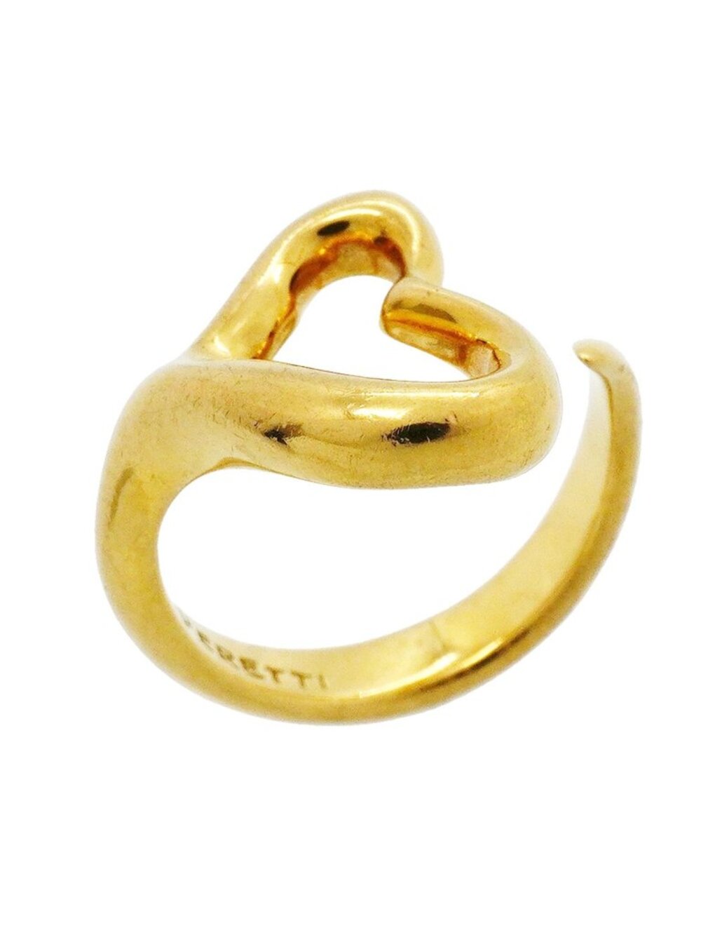 Tiffany & Co Ring Open Heart 18k Yellow Gold
